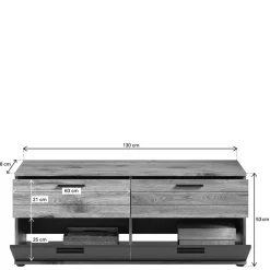 TV Unterschrank in der Größe 130x53x48 cm - Lucios^Wohnen Best