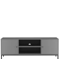 Wohnen TV Unterschrank in Grau mit Schwarz - Lagista