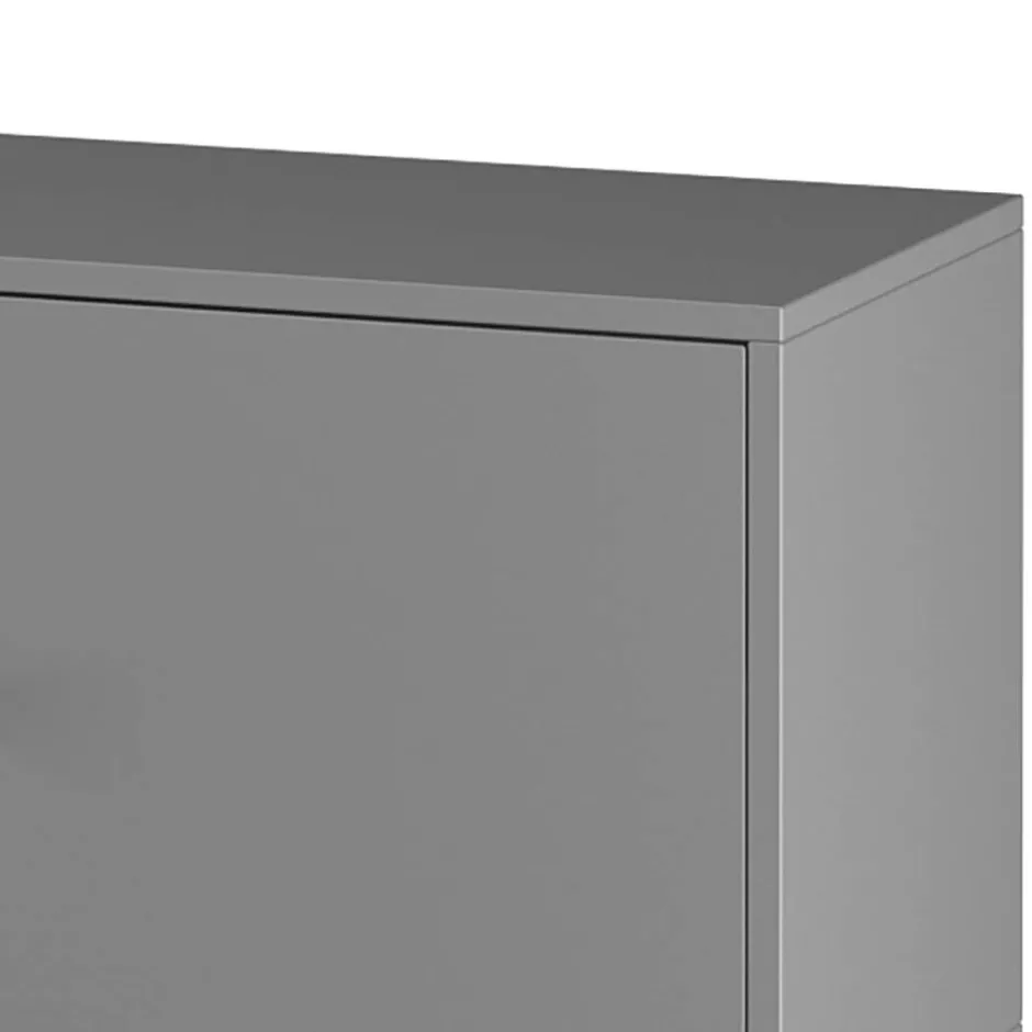 Wohnen TV Unterschrank in Grau mit Schwarz - Lagista