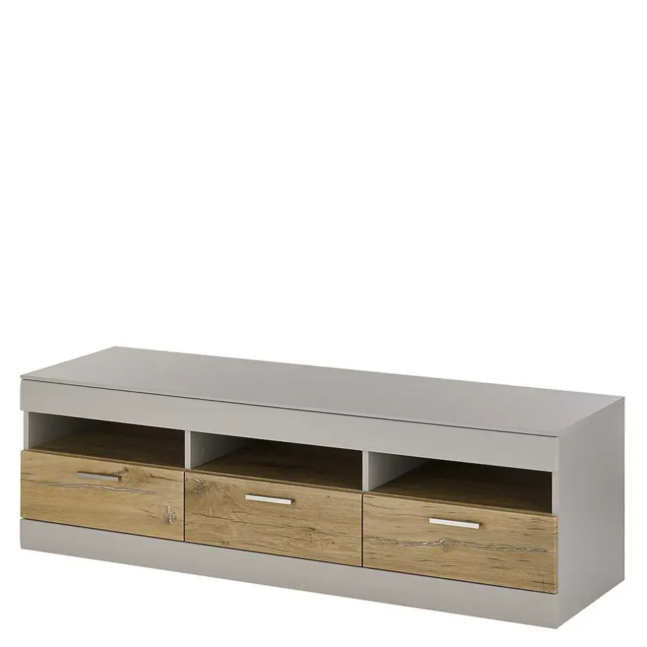 Wohnen TV Unterschrank in Hellgrau & Zinneiche NB - Lioscas