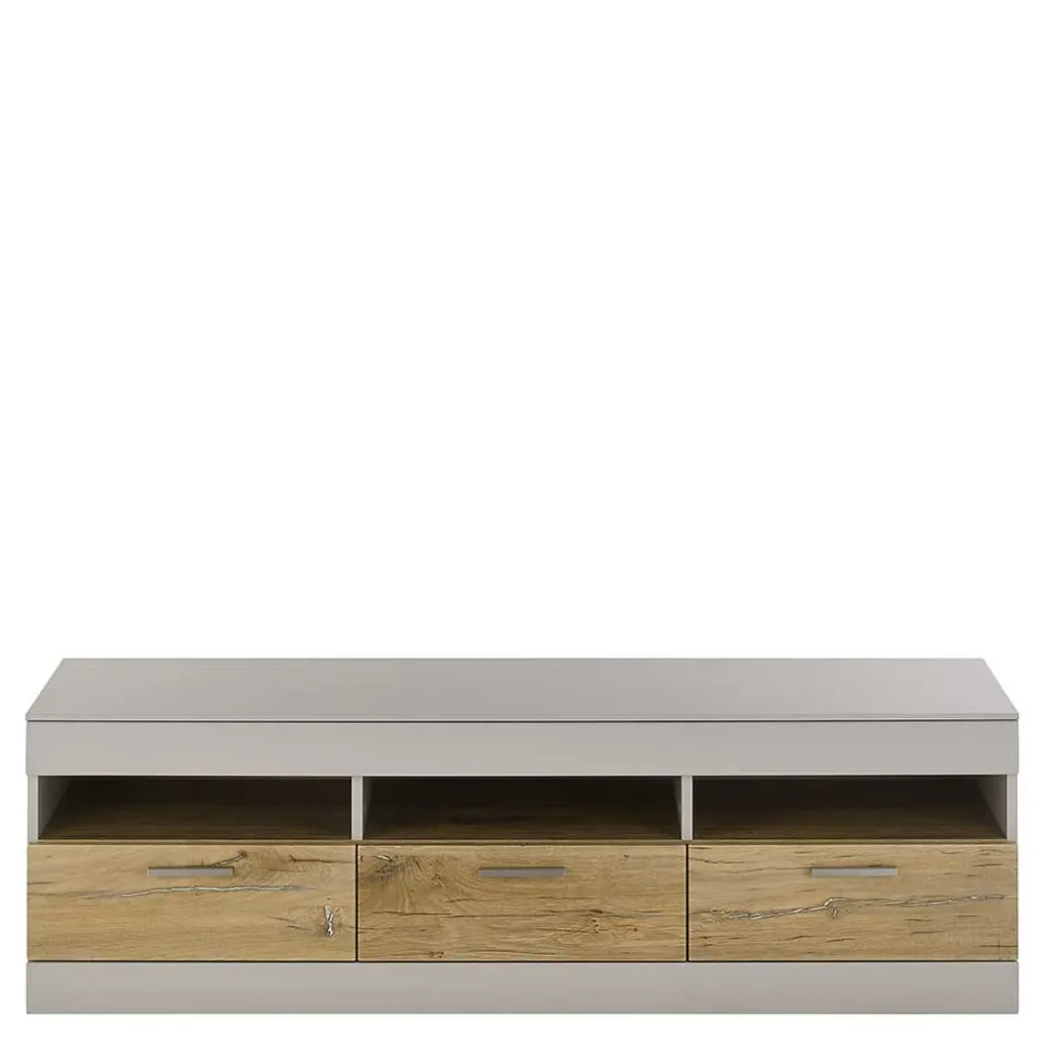 Wohnen TV Unterschrank in Hellgrau & Zinneiche NB - Lioscas