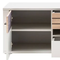 Wohnen TV Unterschrank in Lichtgrau mit Wildeiche - Ballina