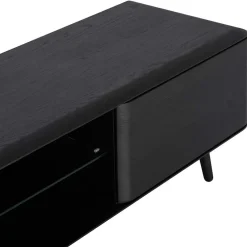 TV Unterschrank in Schwarz aus Eiche - Arathan^Wohnen Best