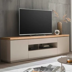 TV Unterschrank in Taupe & Akazie - Anja^Wohnen Outlet
