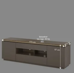 TV Unterschrank in Taupe & Akazie - Anja^Wohnen Outlet