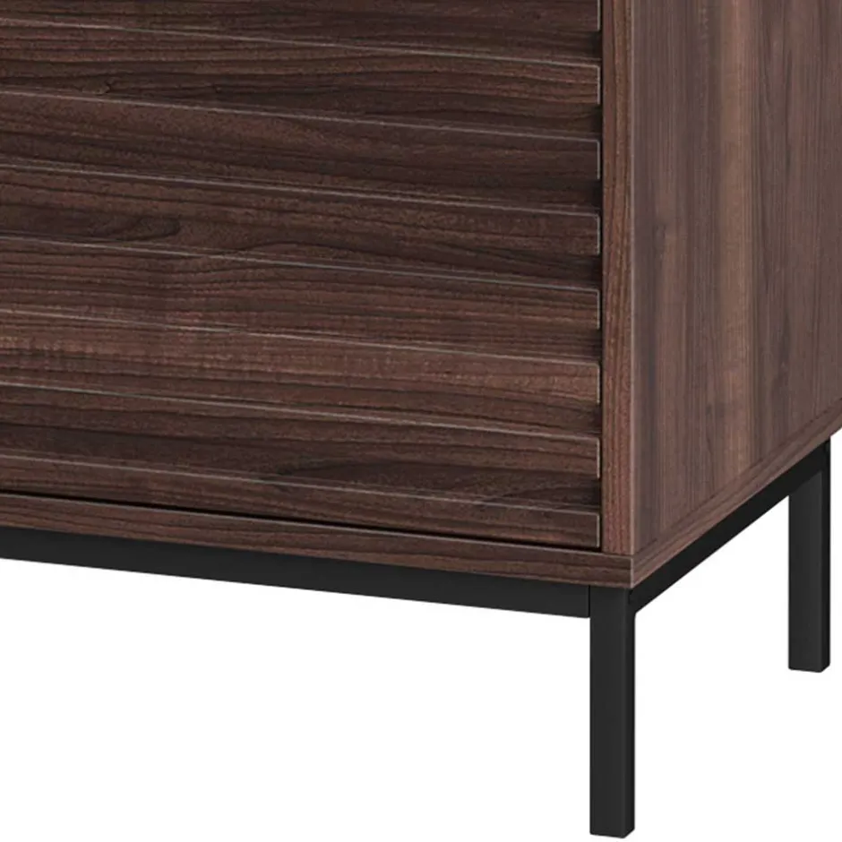 Wohnen TV Unterschrank in Walnuss Holzoptik - Teleska