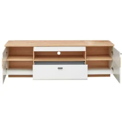 Wohnen TV Unterschrank in Weiß und Wildeiche NB - Niam