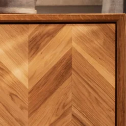 Wohnen TV Unterschrank mit Fischgrät Design Türen - Kerfa