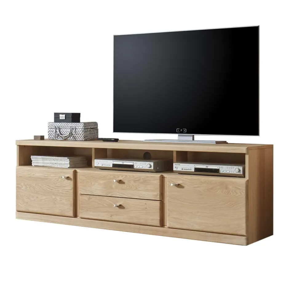 Wohnen TV Unterschrank Smonia aus Wildeiche Bianco