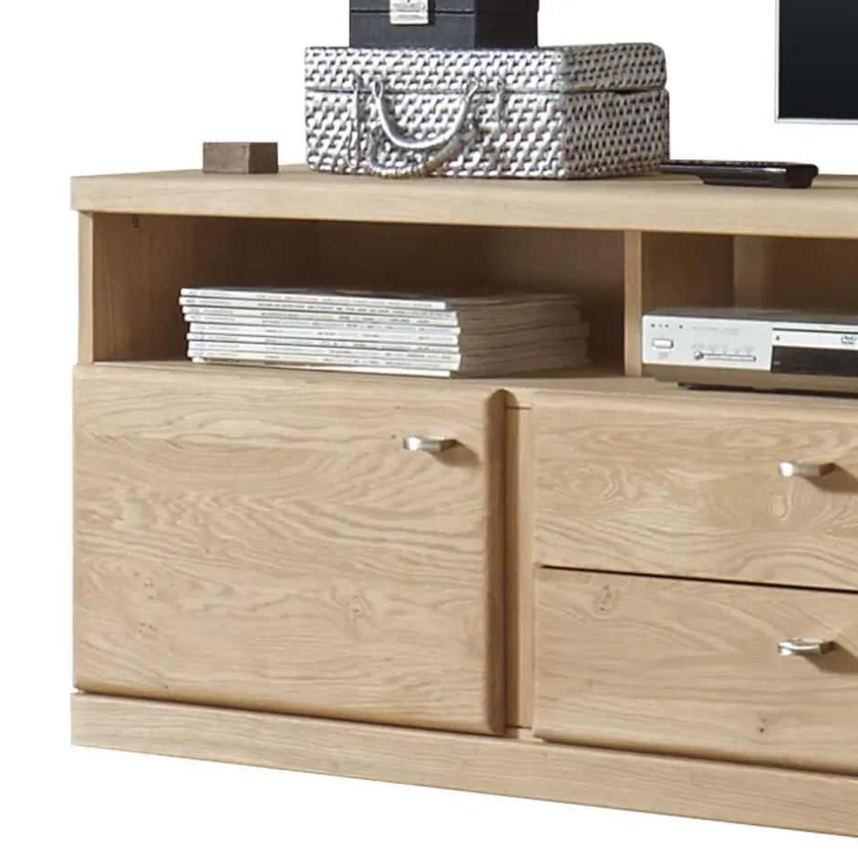 Wohnen TV Unterschrank Smonia aus Wildeiche Bianco