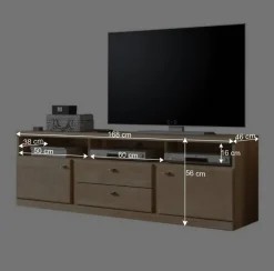 Wohnen TV Unterschrank Smonia aus Wildeiche Bianco