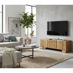 Wohnen TV Unterschrank Vaskov aus Wildeiche Massivholz