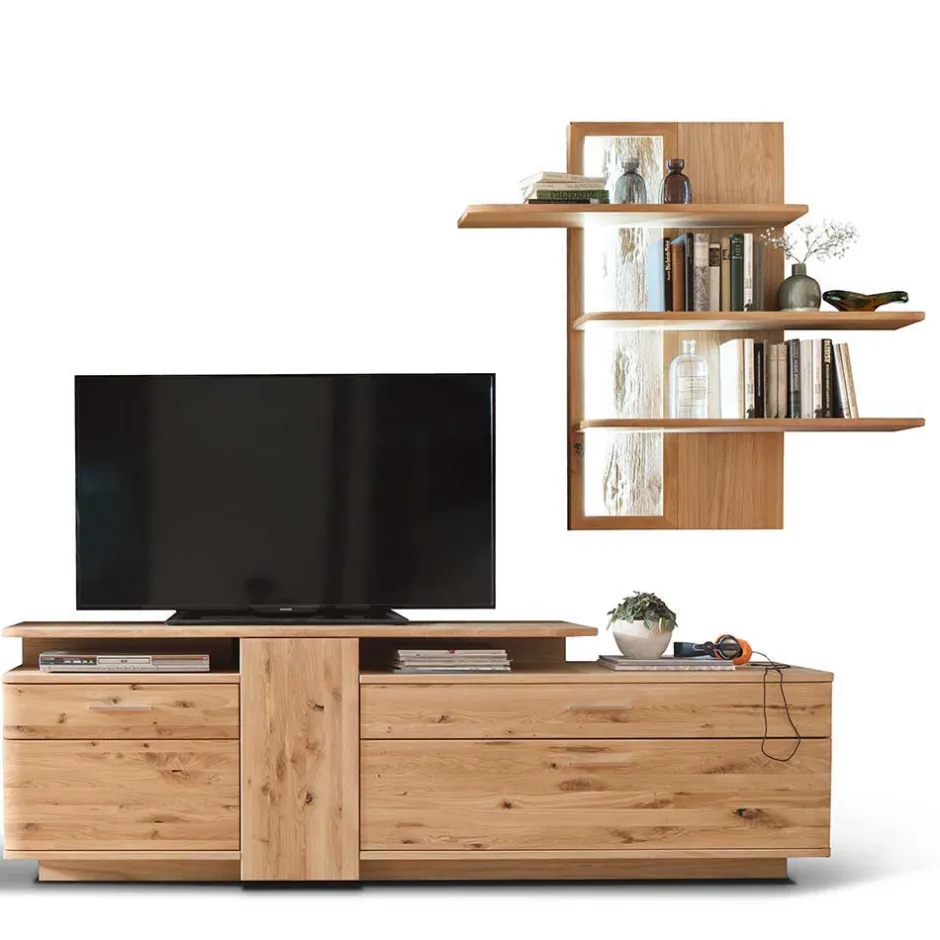 TV Wohnkombination in Eiche - Crokas (zweiteilig)^Wohnen Outlet