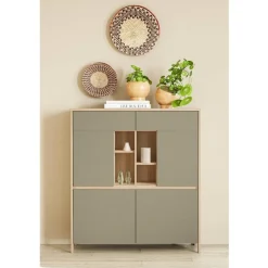 TV Wohnwand in Eukalyptus und Eiche Optik - Promo (dreiteilig)^Wohnen New