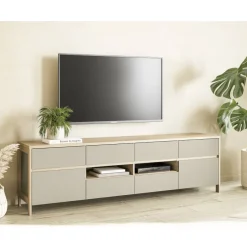 TV Wohnwand in Eukalyptus und Eiche Optik - Promo (dreiteilig)^Wohnen New