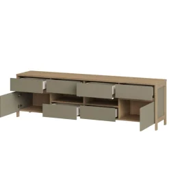 TV Wohnwand in Eukalyptus und Eiche Optik - Promo (dreiteilig)^Wohnen New