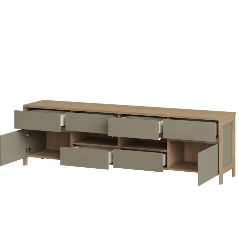 TV Wohnwand in Eukalyptus und Eiche Optik - Promo (dreiteilig)^Wohnen New