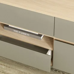 TV Wohnwand in Eukalyptus und Eiche Optik - Promo (dreiteilig)^Wohnen New