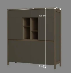 TV Wohnwand in Eukalyptus und Eiche Optik - Promo (dreiteilig)^Wohnen New