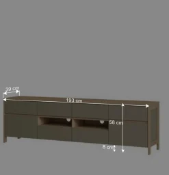 TV Wohnwand in Eukalyptus und Eiche Optik - Promo (dreiteilig)^Wohnen New