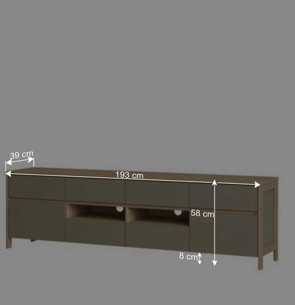 TV Wohnwand in Eukalyptus und Eiche Optik - Promo (dreiteilig)^Wohnen New