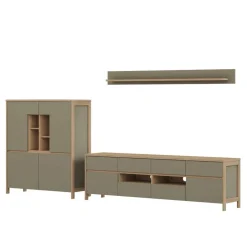 TV Wohnwand in Eukalyptus und Eiche Optik - Promo (dreiteilig)^Wohnen New