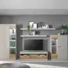 TV Wohnwand in Hellgrau & Zinneiche - Lioscas (fünfteilig)^Wohnen Online