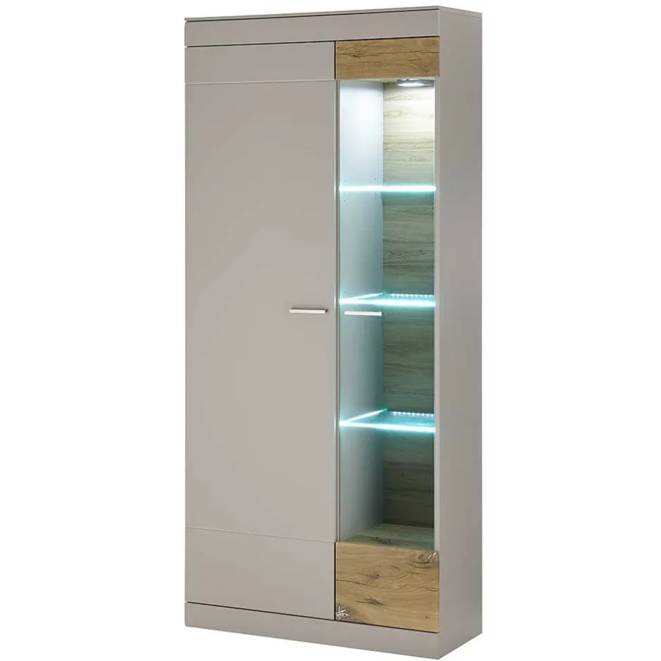 TV Wohnwand in Hellgrau & Zinneiche - Lioscas (fünfteilig)^Wohnen Online