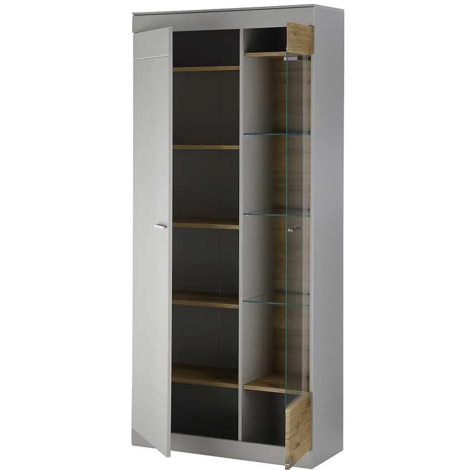 TV Wohnwand in Hellgrau & Zinneiche - Lioscas (fünfteilig)^Wohnen Online