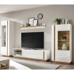 TV Wohnwand in Weiß & Wildeiche - Myrda (vierteilig)^Wohnen Best