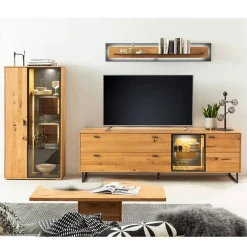 TV Wohnwand in Wildeiche teilmassiv - Drinidad (dreiteilig)^Wohnen Sale