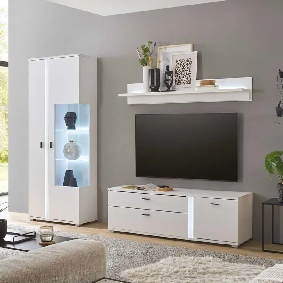 TV Wohnwand Kombi mit Licht - Tirol (dreiteilig)^Wohnen Online