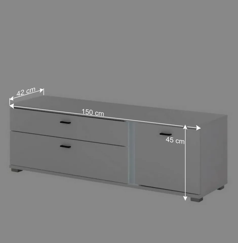 TV Wohnwand Kombi mit Licht - Tirol (dreiteilig)^Wohnen Online