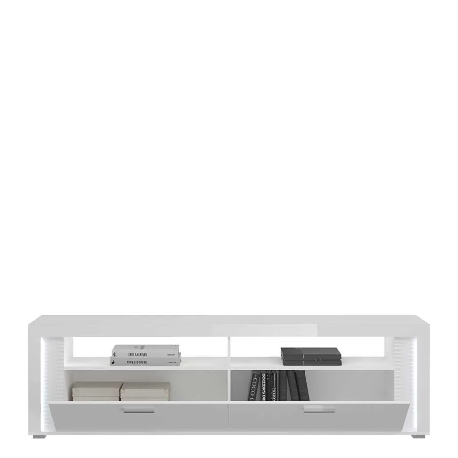 Wohnen TV Wohnwand Möbel mit LED Set - Gomata (vierteilig)