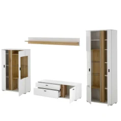 Wohnen TV Wohnwand Möbelkombi mit LED - Racelyn (vierteilig)