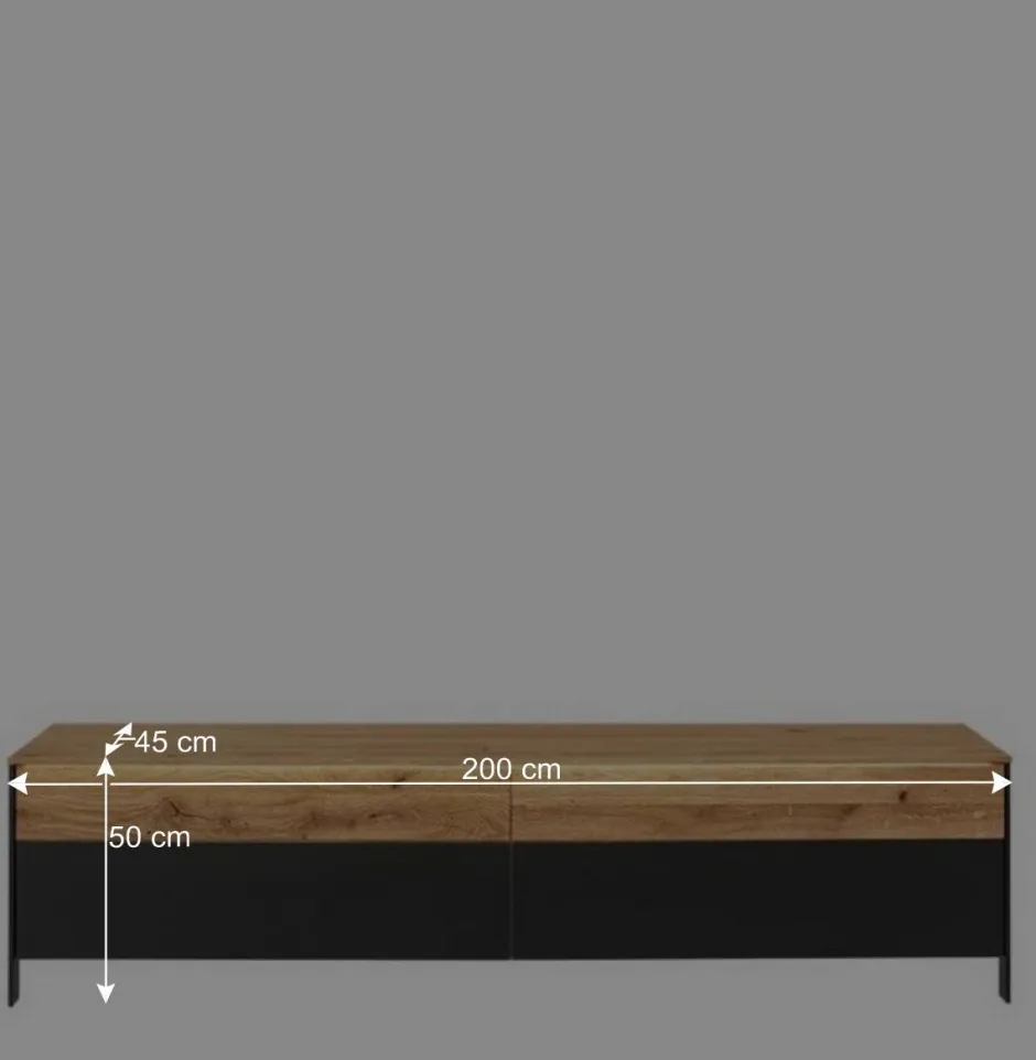 Wohnen TV Wohnwand Möbelset 194 cm breit - Viligrana (dreiteilig)