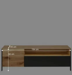 Wohnen TV Wohnwand Möbelset 194 cm breit - Viligrana (dreiteilig)