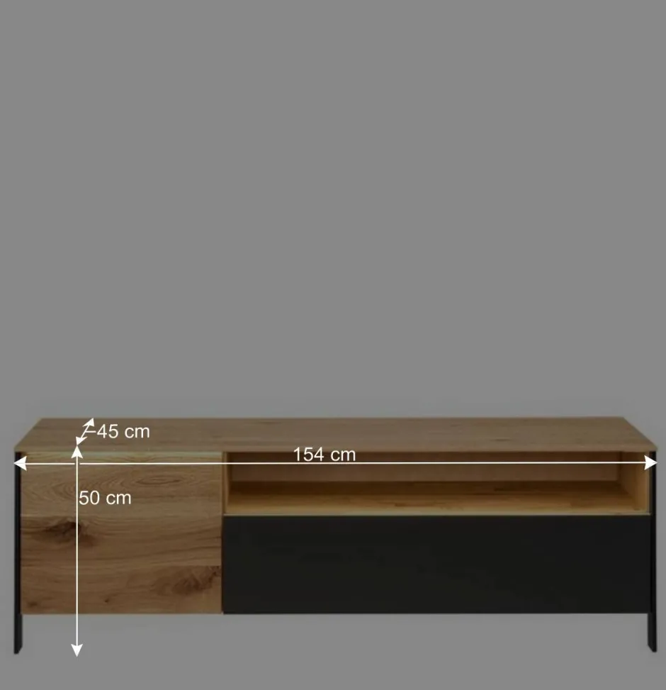 Wohnen TV Wohnwand Möbelset 194 cm breit - Viligrana (dreiteilig)