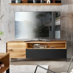 Wohnen TV Wohnwand Möbelset 194 cm breit - Viligrana (dreiteilig)