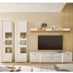 TV Wohnwand mit Licht Möbelset - Racelyn (vierteilig)^Wohnen New