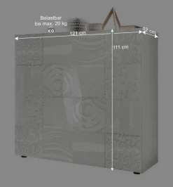 Wohnen TV Wohnwand Schränke in Weiß - Vascaub (dreiteilig)