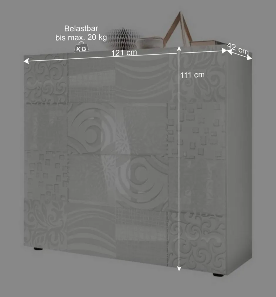 Wohnen TV Wohnwand Schränke in Weiß - Vascaub (dreiteilig)