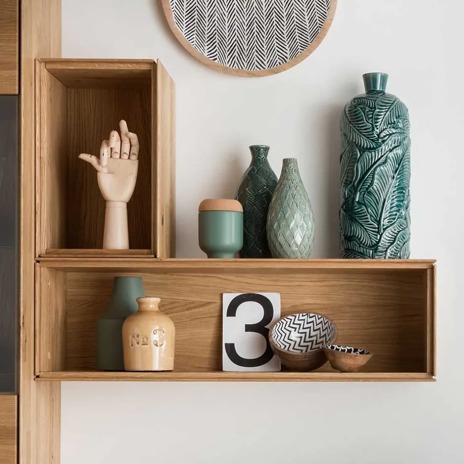 Wohnen TV Wohnwand Set massiv - Sinta (vierteilig)