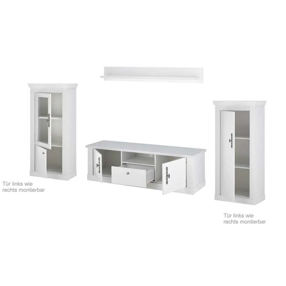 Wohnen TV Wohnwandkombination 295 cm breit - Liancos (vierteilig)