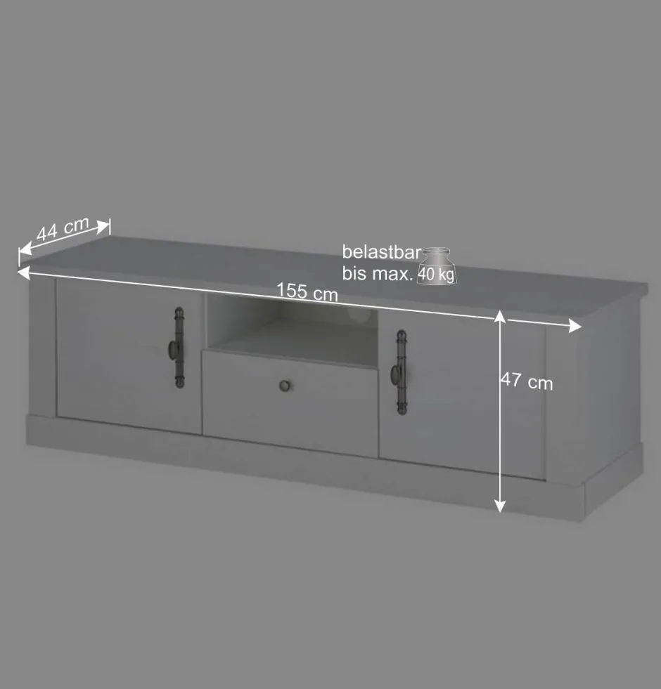 Wohnen TV Wohnwandkombination 295 cm breit - Liancos (vierteilig)