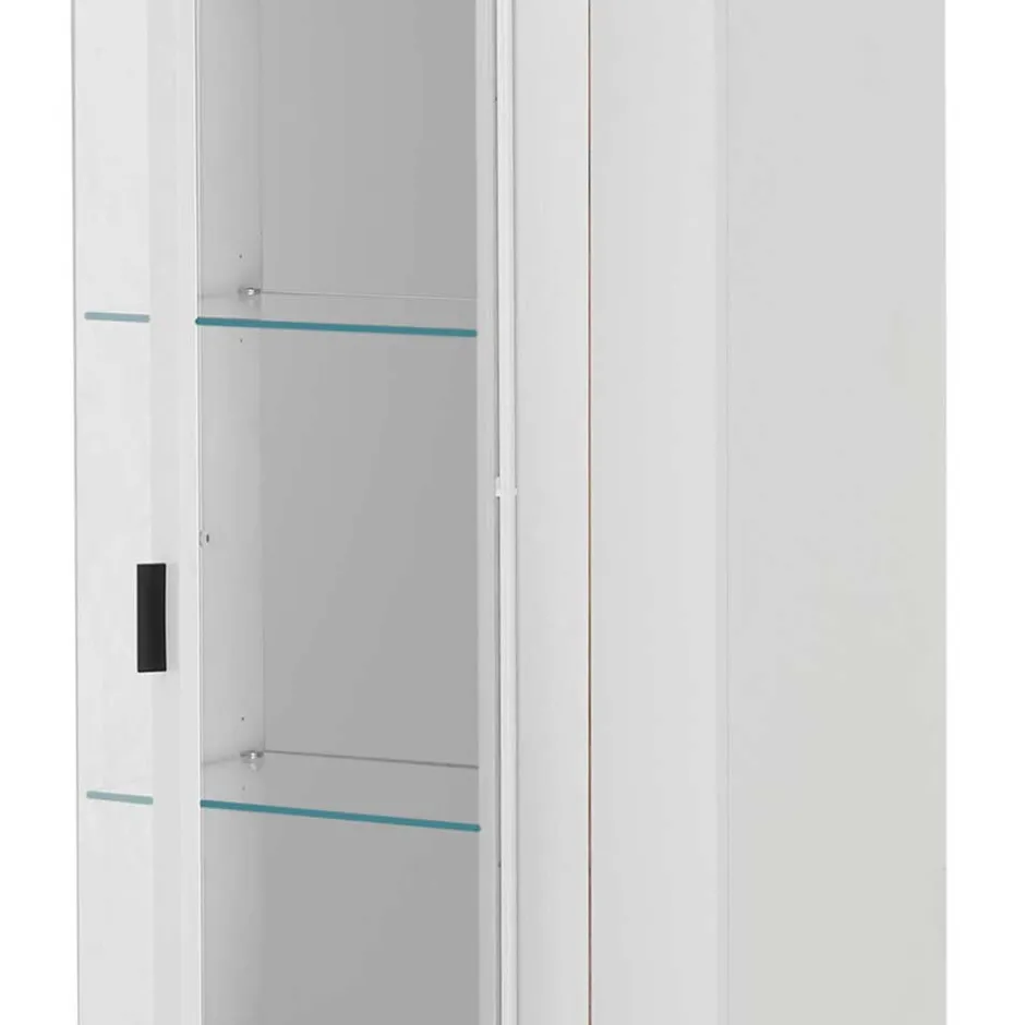 Wohnen TV Wohnwandmöbel in Weiß Set - Tirol (vierteilig)