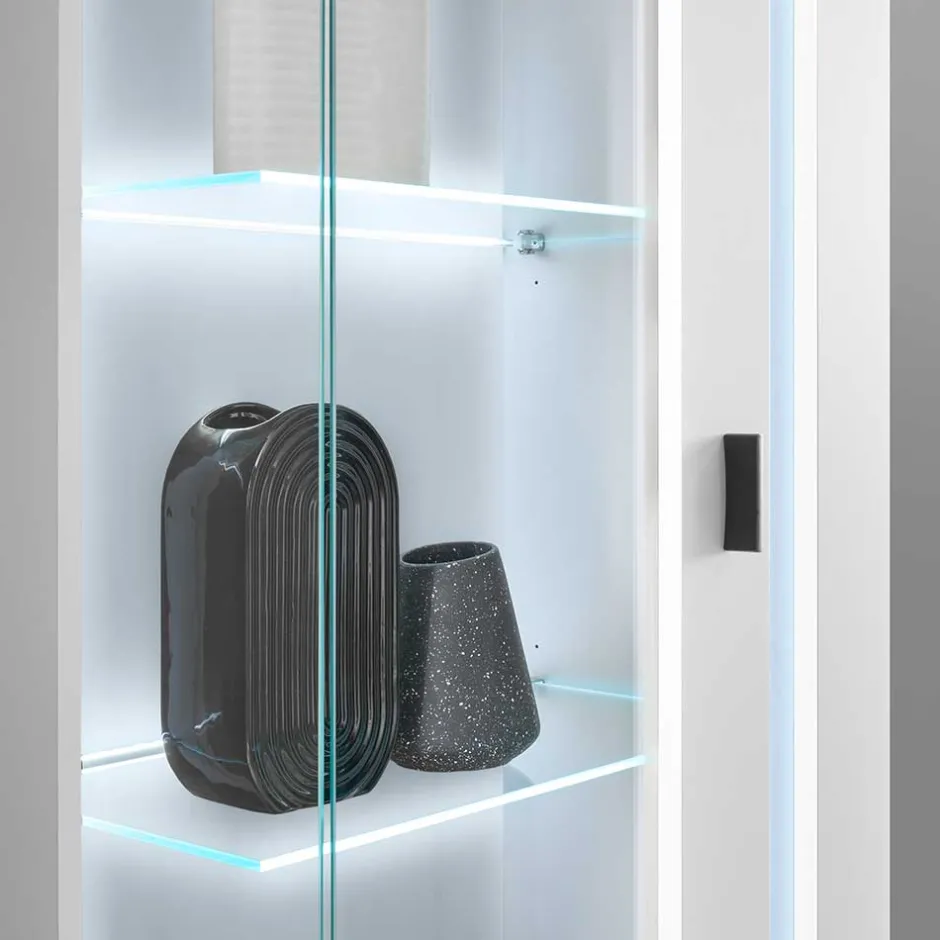 Wohnen TV Wohnwandmöbel in Weiß Set - Tirol (vierteilig)