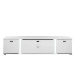 Wohnen TV Wohnwandmöbel in Weiß Set - Tirol (vierteilig)