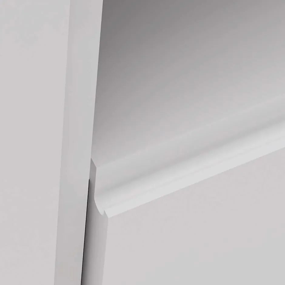 Wohnen TV-Board für die Ecke in Weiß & Gold - Patinca