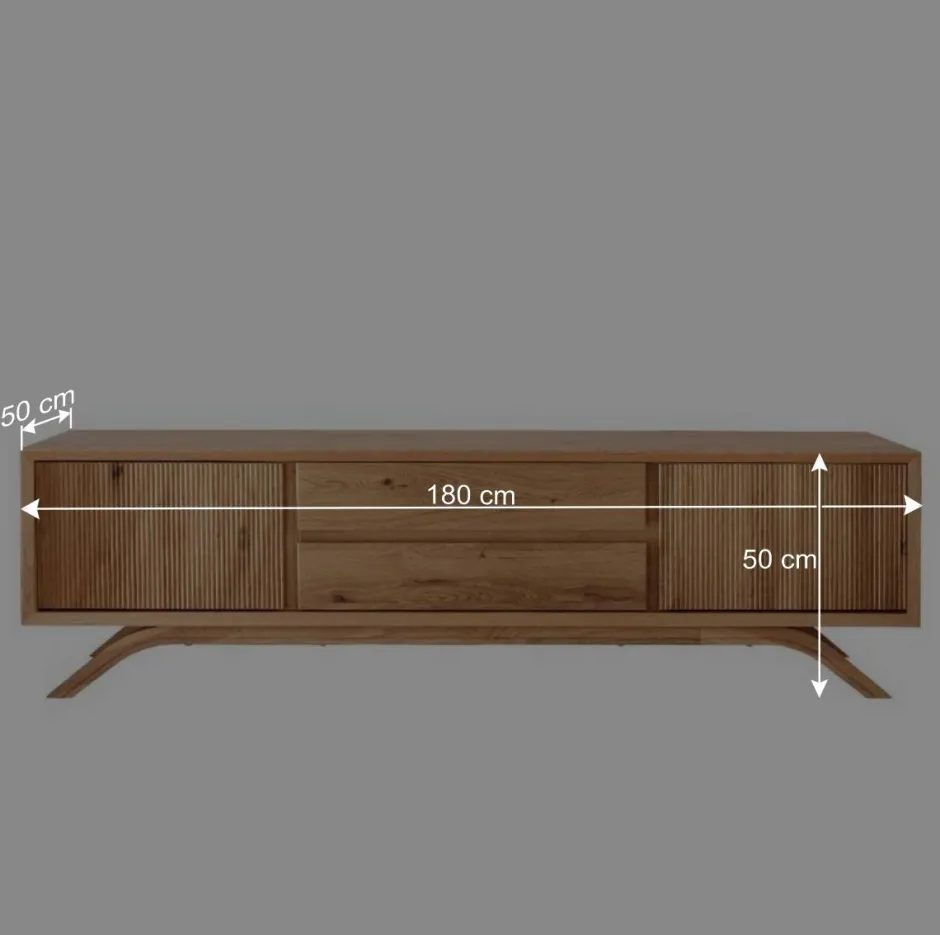 Wohnen TV-Kommode aus Wildeiche Massivholz - Fredellia